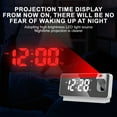 thumbnail image 3 of Projection Clock under $5! Cagogo 17.3 Inch LED Digital Alarm Clock, Multifunctional Projection Clock with Temperature Humidity Display, Large Screen Electronic Clock for Bedroom Living Room Office, 3 of 9