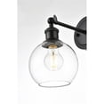 thumbnail image 3 of Living District Wesson 1-Light Metal Plug-in Wall Sconce in Black/Clear, 3 of 5