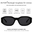 thumbnail image 4 of Gafas de Sol Rectangulares Retro BUTABY UV400 para Mujer, 4 of 6