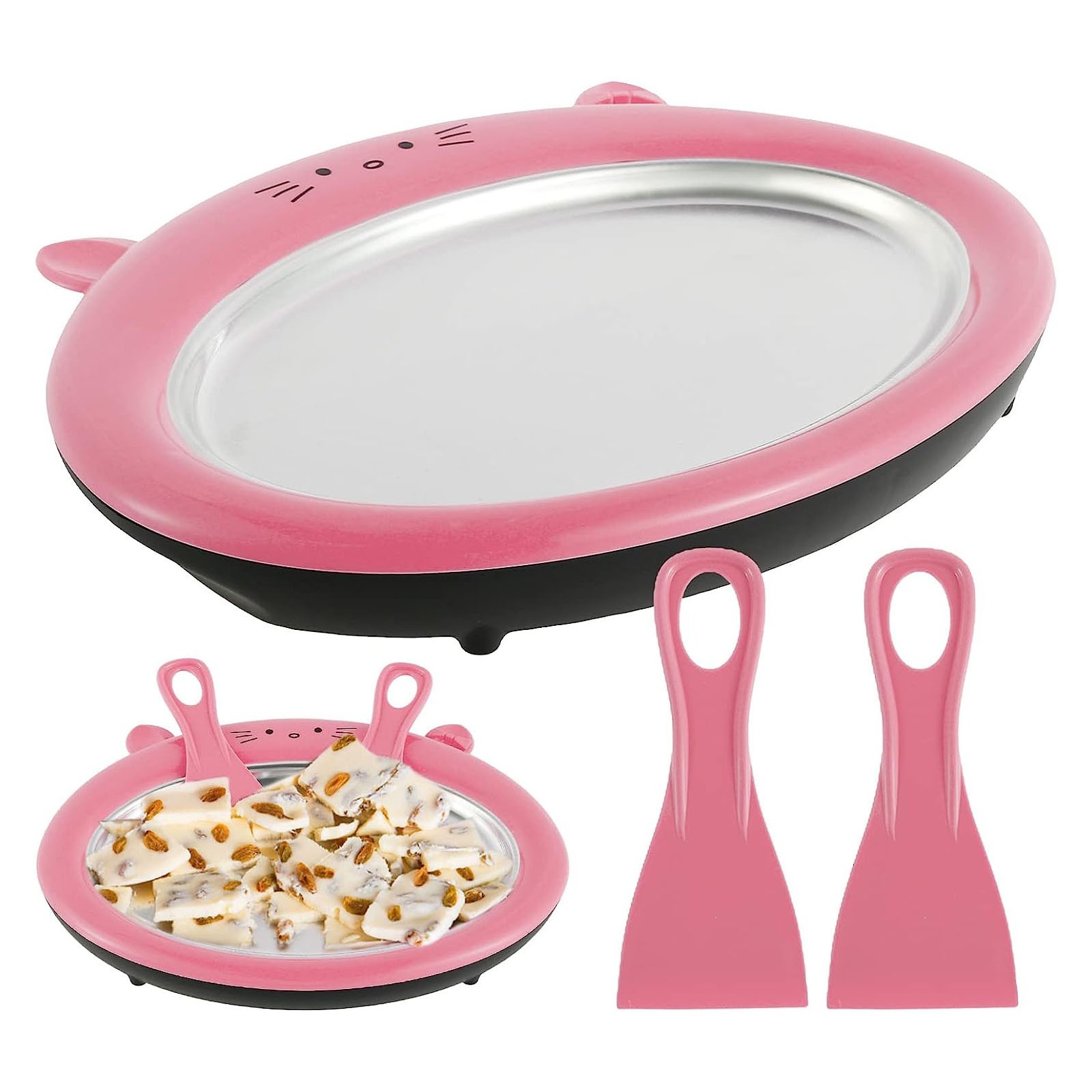 Lunxisen 1 Pcs Kids Ice Cream Maker Tray Fun Frozen Treats DIY Dessert Homemade Summer Activity Kit
