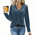 thumbnail image 5 of Blczomt 2026 Summer Shirts for Women 2026 Blue Tops Trendy Ladies Tops and Blouses,XL, 5 of 6