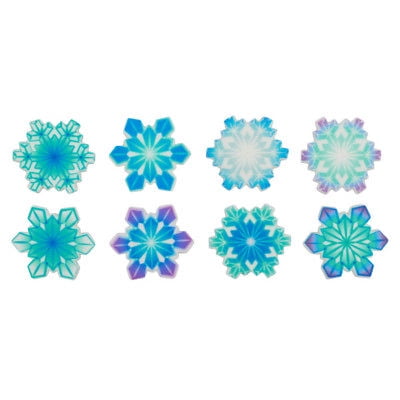 - Christmas Snowflakes SugarSoft Edible Cupcake Decorations - 12 count - National Cake Supply