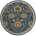 thumbnail image 2 of Safavieh Heritage Sharla Oriental Wool Area Rug, Navy, 4' x 4' Round, 2 of 8