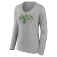 thumbnail image 2 of Women's Gray Colorado State Rams Campus Long Sleeve V-Neck T-Shirt, 2 of 3