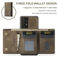 thumbnail image 2 of Back Wallet Case for Samsung Galaxy A73 5G, Detachable Card Slots Holder Kickstand Magnetic Closure Cover with Premium PU Leather Soft Silicone Shockproof Drop Resistant Protective Case,Coffee, 2 of 10