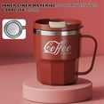 thumbnail image 6 of Stainless Steel Coffee Cups Double Sided Insulating Cup Pure Colour Cup with Lid Portable Safe Mug Personal Coffee Mug for Woman Children Office Home School, 6 of 6