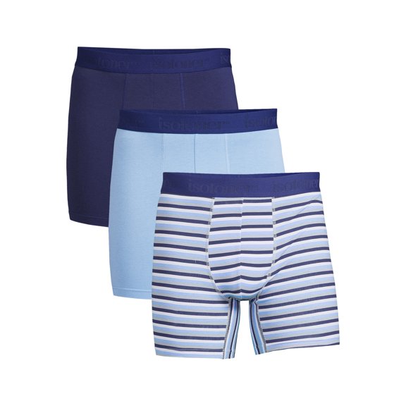 Isotoner Men's Cotton Stretch Boxer Briefs, 3-Pack