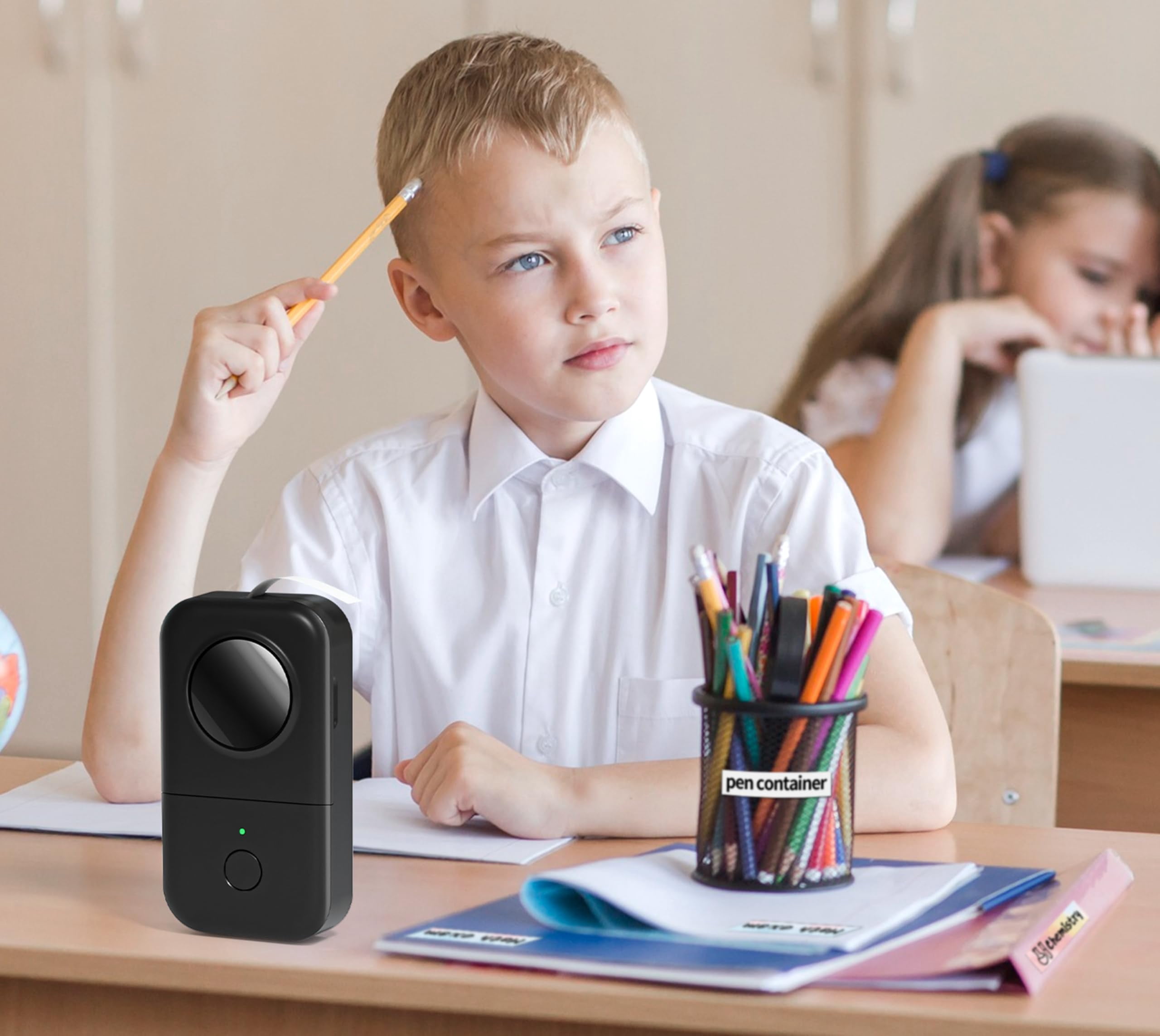 D30 Label Maker Machine  Mini For School Items Inkless Thermal Printer Portable Sticker Classroom Home Small Business Organizing