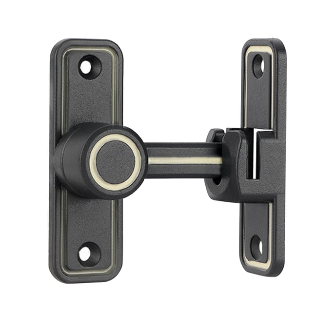 Perno de puerta corredera luminoso para evitar robos, cerradura de puerta de acero inoxidable segura de 90 180 grados para puerta de baño de granero, gris