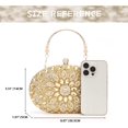 thumbnail image 3 of LHSHID Women Crystal Clutch Purse Rhinestone Evening Handbags for Wedding Party, 3 of 6