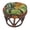 Farrington Terrace, variant on 18-inch Round Spun Polyester Tufted Footstool Cushion - Tropique Raven