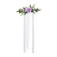 thumbnail image 4 of Flor de la silla de boda, flores artificiales, accesorio de fotografía, decoración de la silla del pasillo de boda Disposición floral Púrpura, 4 of 8