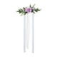 thumbnail image 4 of Respaldo de silla de boda con flores simuladas, decoración romántica para silla de pasillo de boda Púrpura, 4 of 9