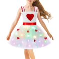 thumbnail image 2 of Otqutp 2-8 Years Kids Girls Valentine's Dress Little Girl Love Bow Dress Sequin Heart Dress Princess Dress Birthday Dress Toddler Girl Clothes(A-1,7-8 Years), 2 of 7