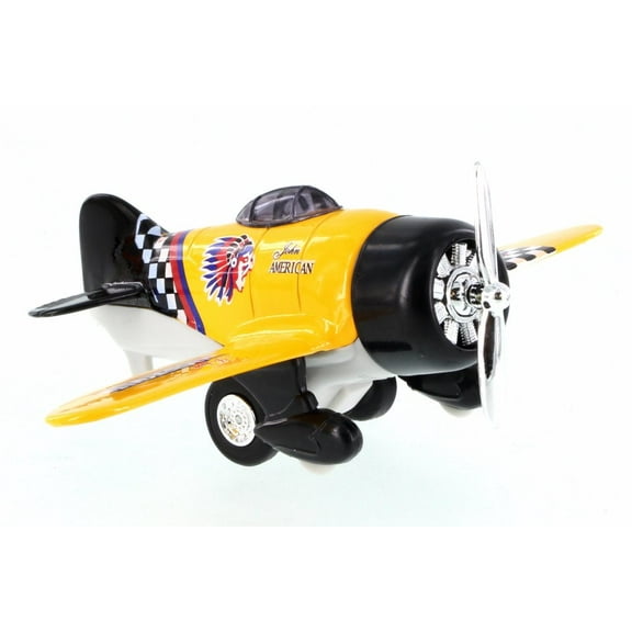 Classic Wing Airplane, Yellow - Showcasts 998D - Diecast Model Toy Car (Brand New but NO BOX)