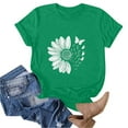 thumbnail image 5 of Xdegoge T Shirts for Women Graphic Under 10 Short Sleeve Crewneck Shirts Floral Summer Casual Tops Tunic Loose Fit Tees Soft Comfy Blouses History of Purchases Track, 5 of 5