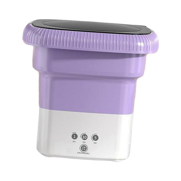 Lavadora plegable Compacto Práctico con manija Ahorro de espacio Ligero Conveniente Portátil para dormitorio Hogar Viaje escolar Ropa interior Púrpura mayimx Lavadora
