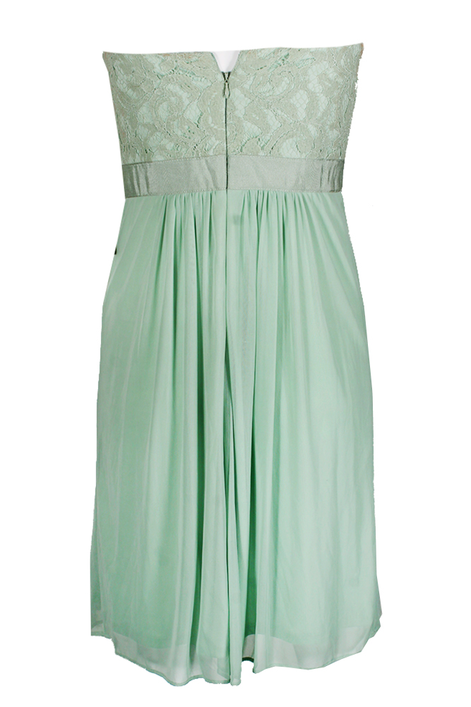 mint green strapless dress