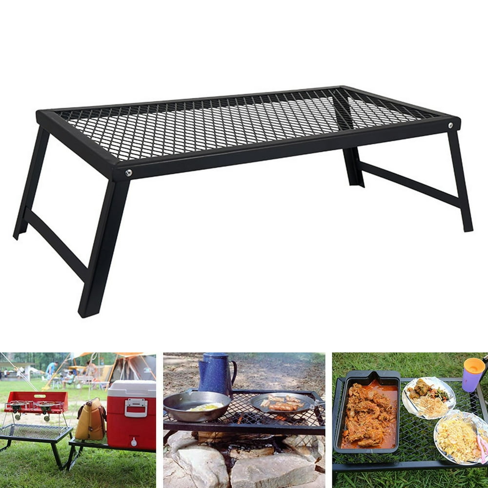 CDAR Portable Foldable BBQ Grill Rack Campfire Table for Cooking