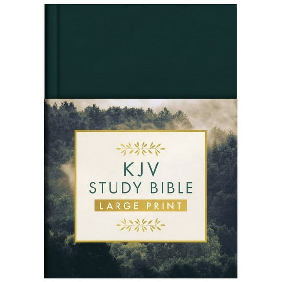 KJV Study Bible: KJV Study Bible, Large Print [Gold Evergreen] (Hardcover)