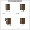 thumbnail image 5 of HULALA HOME Round End Table with 3 Storage Drawers, Mid Century Modern Small Side Table with Metal Legs, Farmhouse Wood Sofa Side Table for Living Room, Bedroom and Small Spaces, Walnut, 5 of 14