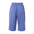 thumbnail image 5 of Capri Pants for Women 2025 Summer Elastic Waist Straight Leg Loose Linen Capris with Pockets Womens Cropped Pants, 5 of 8