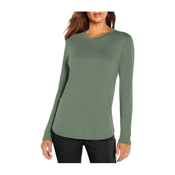 Banana Republic Women's Top Sz XL Long-Sleeve Crewneck Green