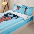 thumbnail image 3 of Castle Fairy Kwaii Bow Black Kawaii Princess Zipper Twin Comforter Sets with Fitted Sheet and 2 Pillowcases,Glittery Diamond Background Zipper Bedding Set,Cyan Sky Silver,4-Piece, 3 of 6