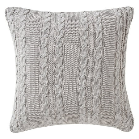 VCNY Home Solid Dublin Cable Knit 26" x 26" Square ...