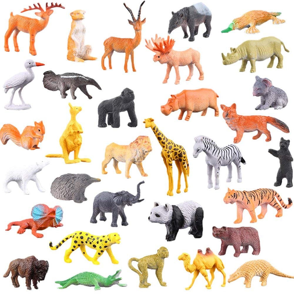 53Pcs Mini Jungle Animal Toy Wildlife Wild Animals Models Children Jungle  Animal Toy | Walmart Canada