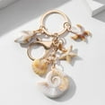 thumbnail image 3 of FENOHREFE Unique Acrylic Shell Keychain Simulation Conch Starfishes Pendant Key Rings Handmade Bag Accessory for Women and Girls, 3 of 8