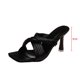 thumbnail image 4 of Sandalias de tacón alto para mujer, para ocio, vacaciones, cabeza cuadrada, plisadas, cruzadas Wmkox8yii ytu2581, 4 of 9