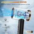 thumbnail image 4 of Hair Dryer, Hair Dryer, Hair Dryer Ion with Diffuser and Concentrator Nozzle, 2400 W Turbo Ultra Quiet Motor, 2 Heating & 3 Speed Levels, Hair Dryer w, 4 of 5