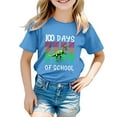 thumbnail image 3 of WOYY Big Girls 100 Days of School T-Shirt Graphic Short Sleeve T Shirt Casual Summer Tee, 3 of 3