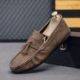 thumbnail image 3 of Men's Casual Loafers Slip On Leather Shoes Lightweight Driving Shoes Moccasins Classic Penny Loafer Flats Boat Shoes, 3 of 10