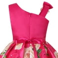 thumbnail image 4 of Elegant Girls' Rose Print Dress Evening Performance Dress, Holiday Performance Dress Princess Dress Special Occasion Dress Princess Dresses Rose Red, 4 of 7