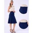 thumbnail image 2 of DARING DIVA Women's Midi Skirts Elastic High Waist A Line Flowy Skirt S Dark Blue, 2 of 5