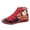 Red, variant on Playful Christmas Boots for Women, Cartoon Santa Claus Boots, Round Toe Multi Color Booties with Side Zipper for Winter, School and Office
