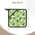 thumbnail image 3 of Sikiie Avocado And Tropical Palm Leaves Pot Holders Kitchen Insulation Mats Heat Resistant Pot-Holder Oven Anti-Scald Pads for Cooking Baking, 7.1*7.1inch, 3 of 8