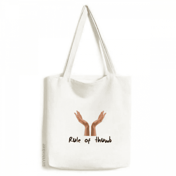 English Language Culture Common Sense Fingers Tote Canvas Bag Shopping Satchel Casual Handbag