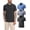Black/Gray/Blue, variant on Men's Short Sleeve Polo Golf Shirt, Casual Collared T-Shirt, 3 Pack, Size XL