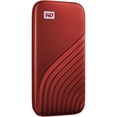 thumbnail image 1 of Unidad de estado sólido externa portátil Western Digital My Passport SSD de 2 TB, roja, resistente y ultrarrápida, protección con contraseña con cifrado de hardware - WDBAGF0020BRD-WESN, 1 of 5