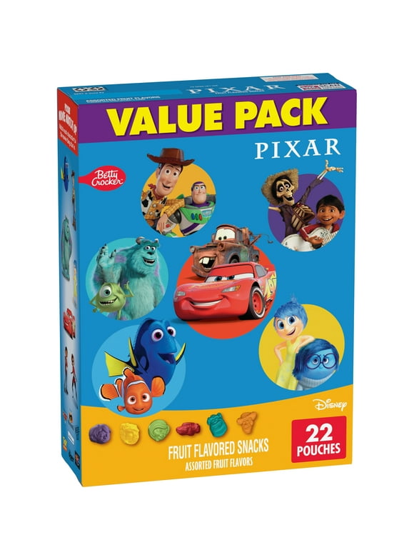 Disney Pixar Fruit Flavored Snacks, Treat Pouches, Value Pack, 22 ct