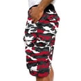 thumbnail image 5 of G-Style USA Men's Relaxed Fit Belted Camo Cargo Shorts - Red/White - 46, 5 of 6