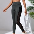 thumbnail image 2 of Fewfanhot Women's High-Waisted Yoga Leggings with Mesh Panel, Stretchy Breathable Full Length Workout Pants, Stylish Athletic Bottoms for Yoga, Gym & Fashion, 2 of 9