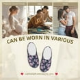 thumbnail image 7 of Fotbe Flowers Pattern Women's Fuzzy Curly Fur Memory Foam Loafer Slippers Indoor Outdoor Slippers Winter Home Shoes-40/41, 7 of 7