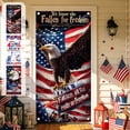 thumbnail image 7 of JHyouerji 250th Anniversary Door Cover American Flag 4th of July Patriotic Hanging Cloth Background Banner for Independence Day Front Door Home Party Decoration, 7 of 7