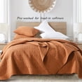 thumbnail image 2 of Juego de colcha HORIMOTE HOME, tamaño king, microfibra naranja quemada, 2 of 7