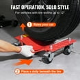 thumbnail image 6 of KFFKFF Heavy-Duty Steel Wheel Dolly Set, 8000 lbs Capacity Vehicle Mover with Brakes, Designed for Cars, Trucks, Trailers, Motorcycles, and Boats, Set of 4, Red, 6 of 9