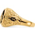thumbnail image 3 of 14K Yellow Gold Aaa Diamond Men's Masonic Ring (Size 10) Made In United States y4035aaa, 3 of 5